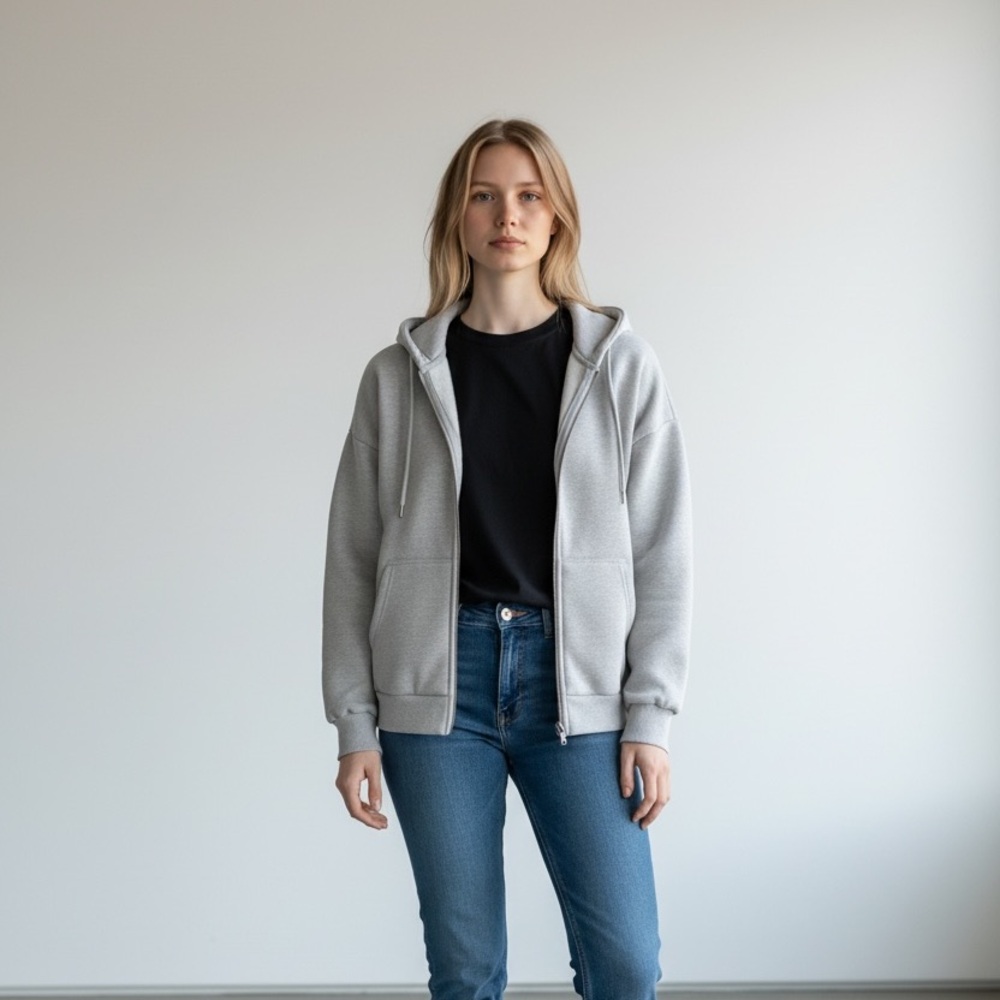 SHEIN Cream Cozy Fleece Hoodie
